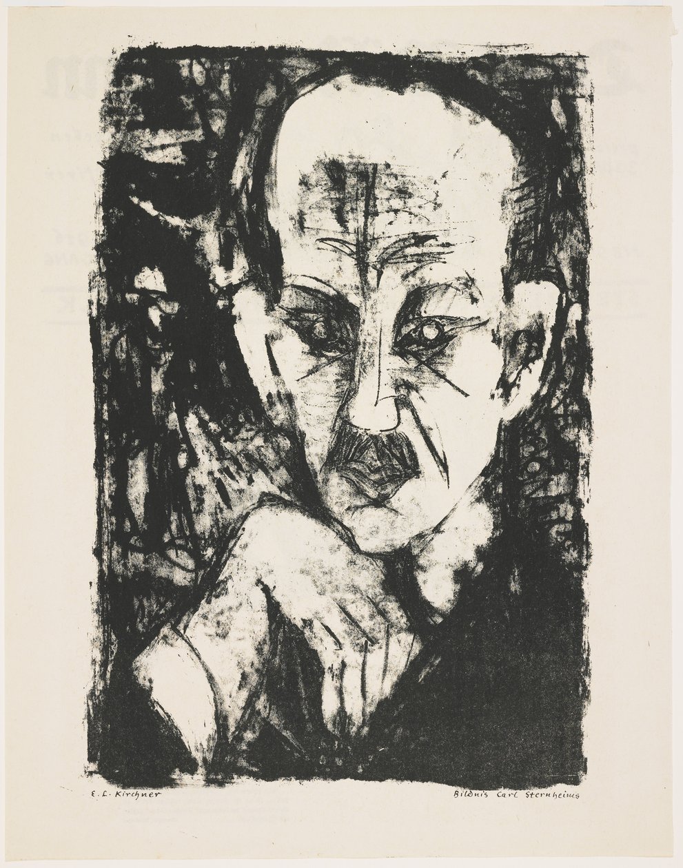 Retrato de Carl Sternheim, 1916 de Ernst Ludwig Kirchner
