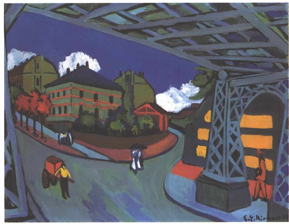 Passagem subterrânea ferroviária em Dresden de Ernst Ludwig Kirchner