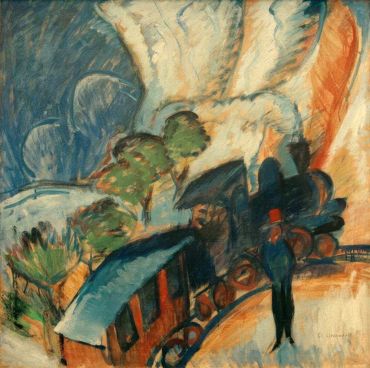 Estrada de ferro Rhaetian de Ernst Ludwig Kirchner
