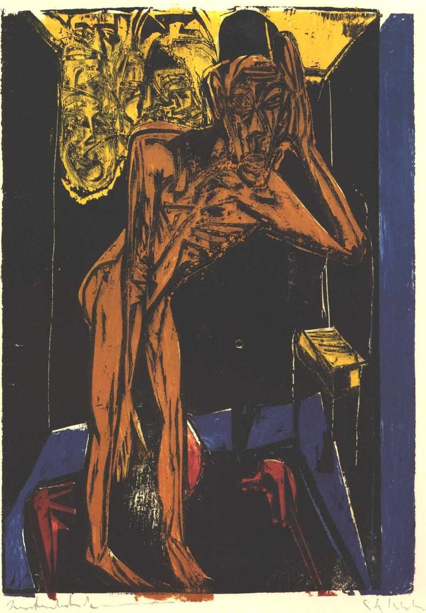 Schlemihl na solidão do quarto de Ernst Ludwig Kirchner