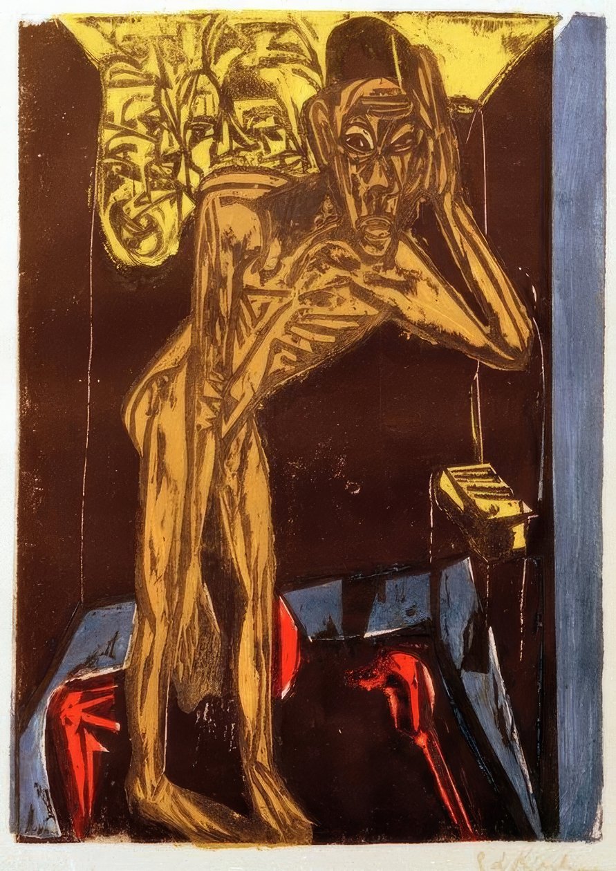 Schlemihl na solidão da sala de Ernst Ludwig Kirchner