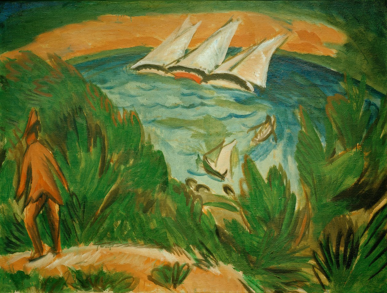 Veleiros na tempestade de Ernst Ludwig Kirchner