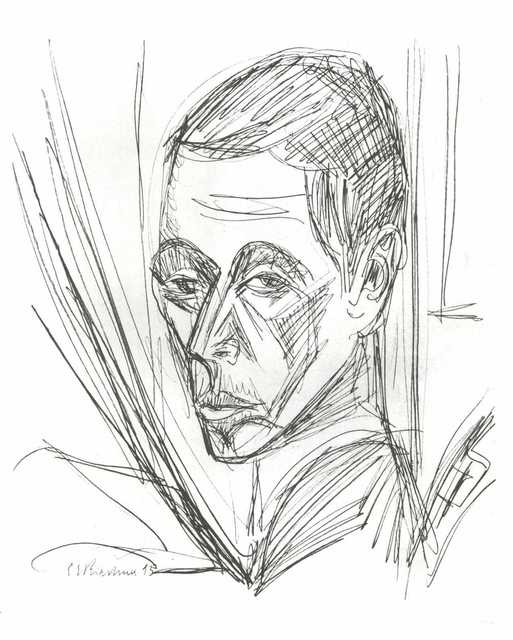 auto-retrato de Ernst Ludwig Kirchner