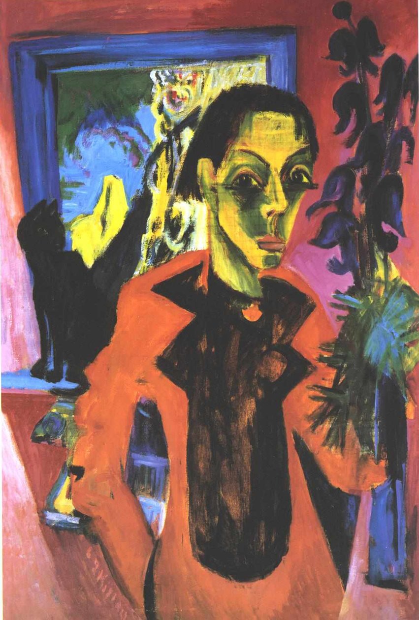 Auto-retrato com sombra de Ernst Ludwig Kirchner