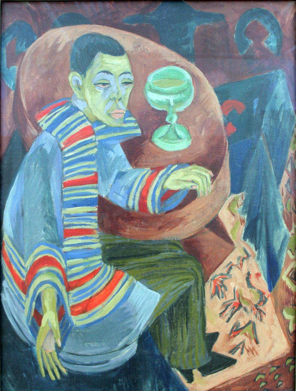 Auto-retrato como bebedor de Ernst Ludwig Kirchner