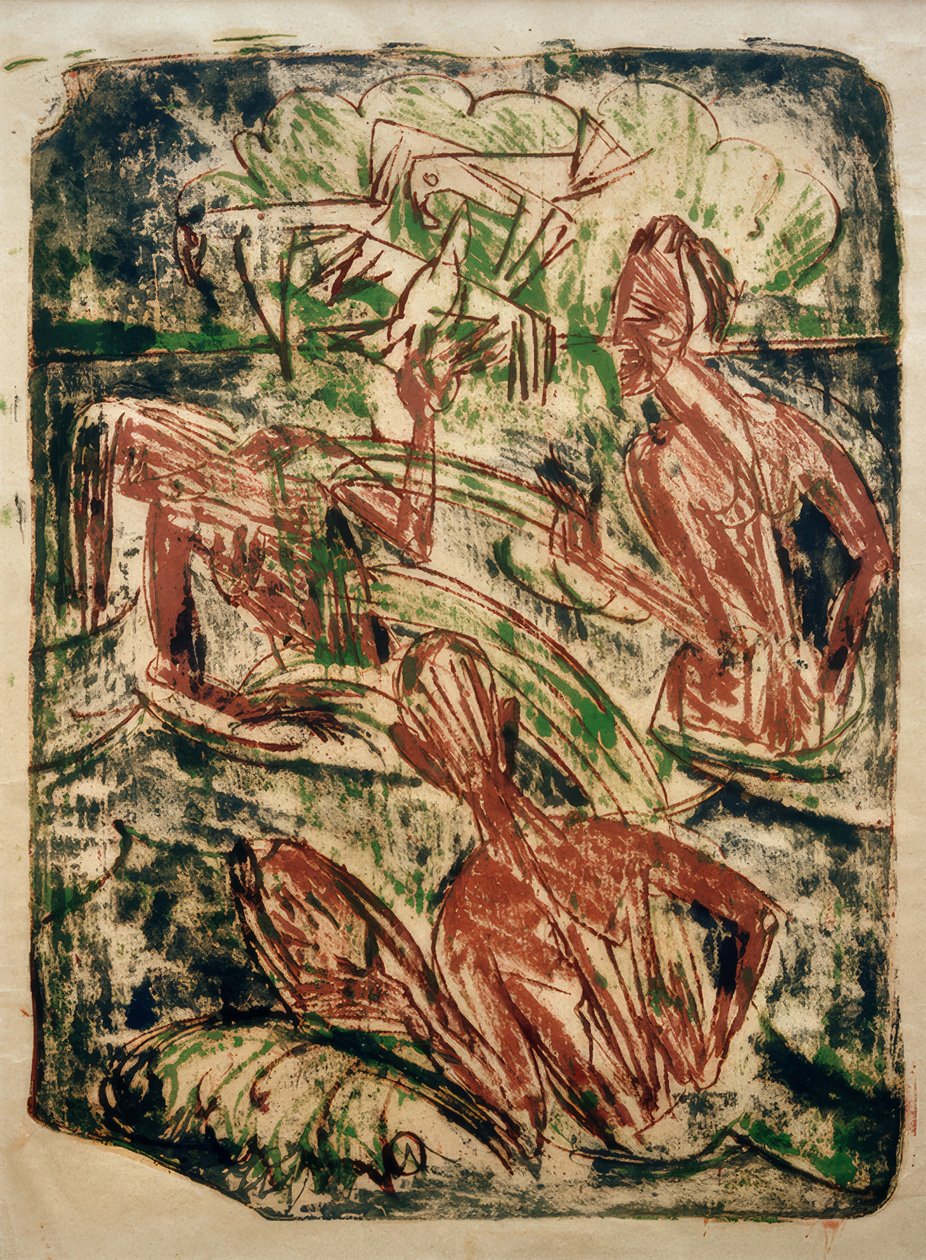Banho de salpicos de Ernst Ludwig Kirchner