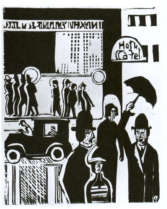 Estrada na chuva de Ernst Ludwig Kirchner