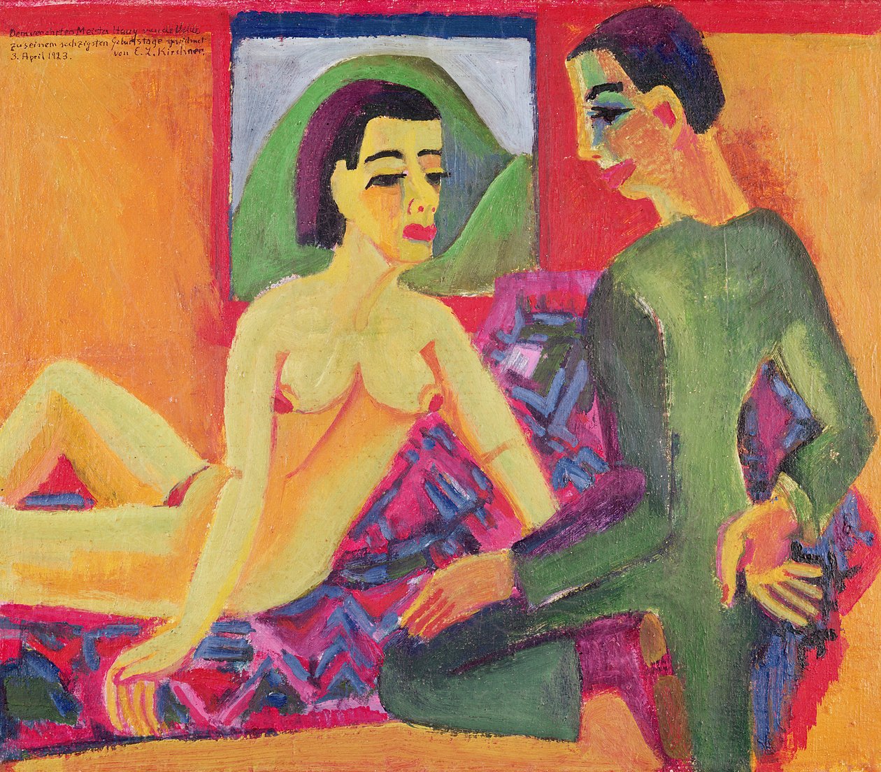 O casal, 1923 de Ernst Ludwig Kirchner