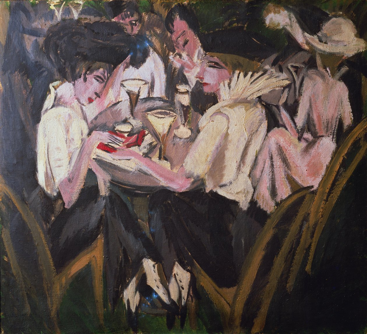 O café do jardim de Ernst Ludwig Kirchner