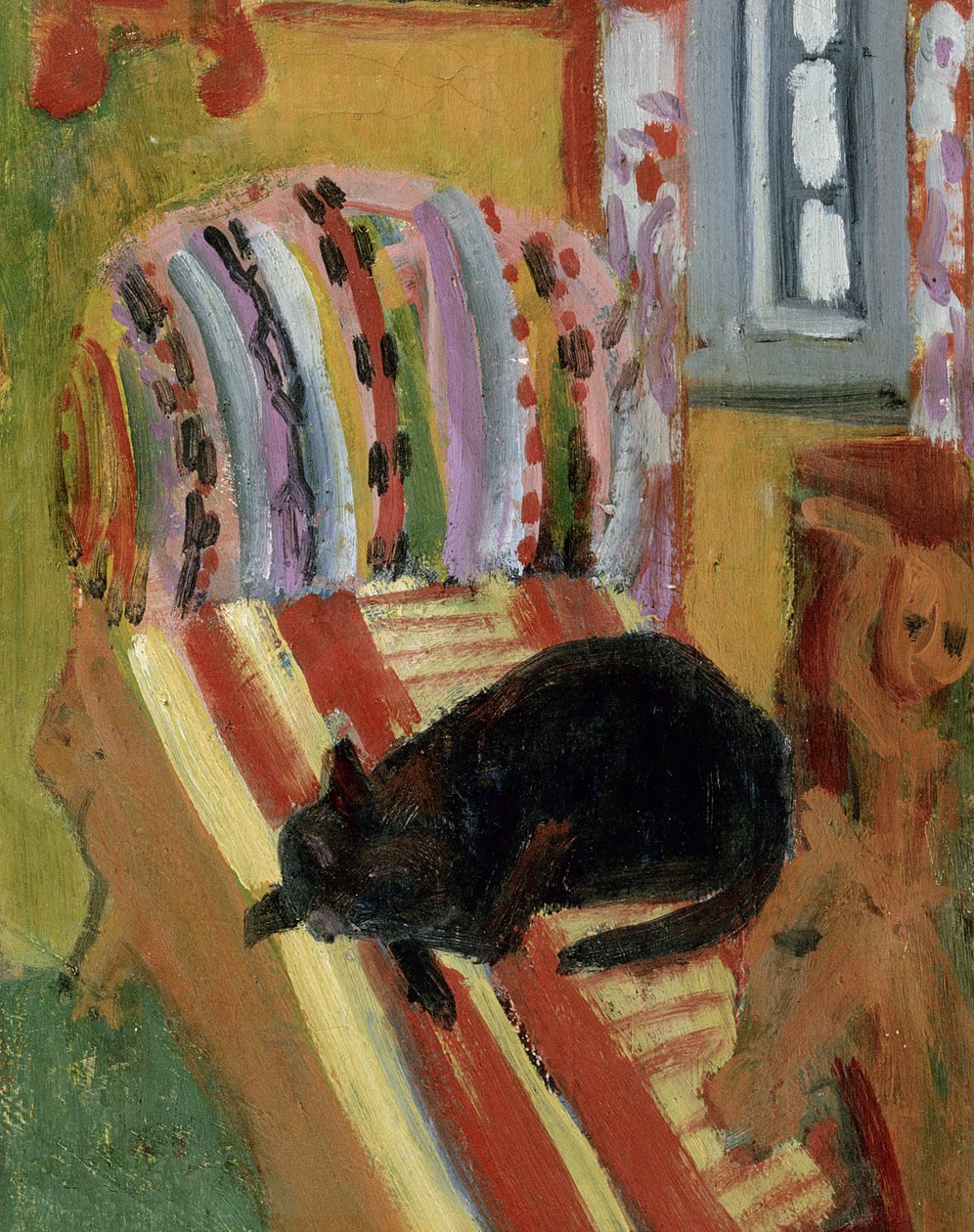 A sala de estar, 1920 (detalhe de 148757) de Ernst Ludwig Kirchner