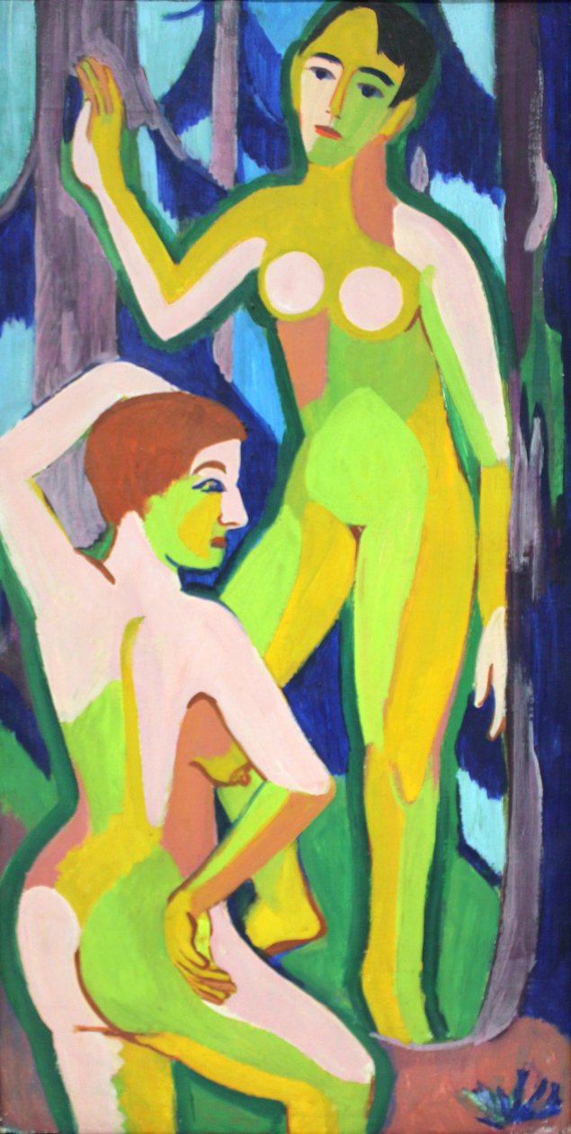 Dois arquivos na floresta de Ernst Ludwig Kirchner