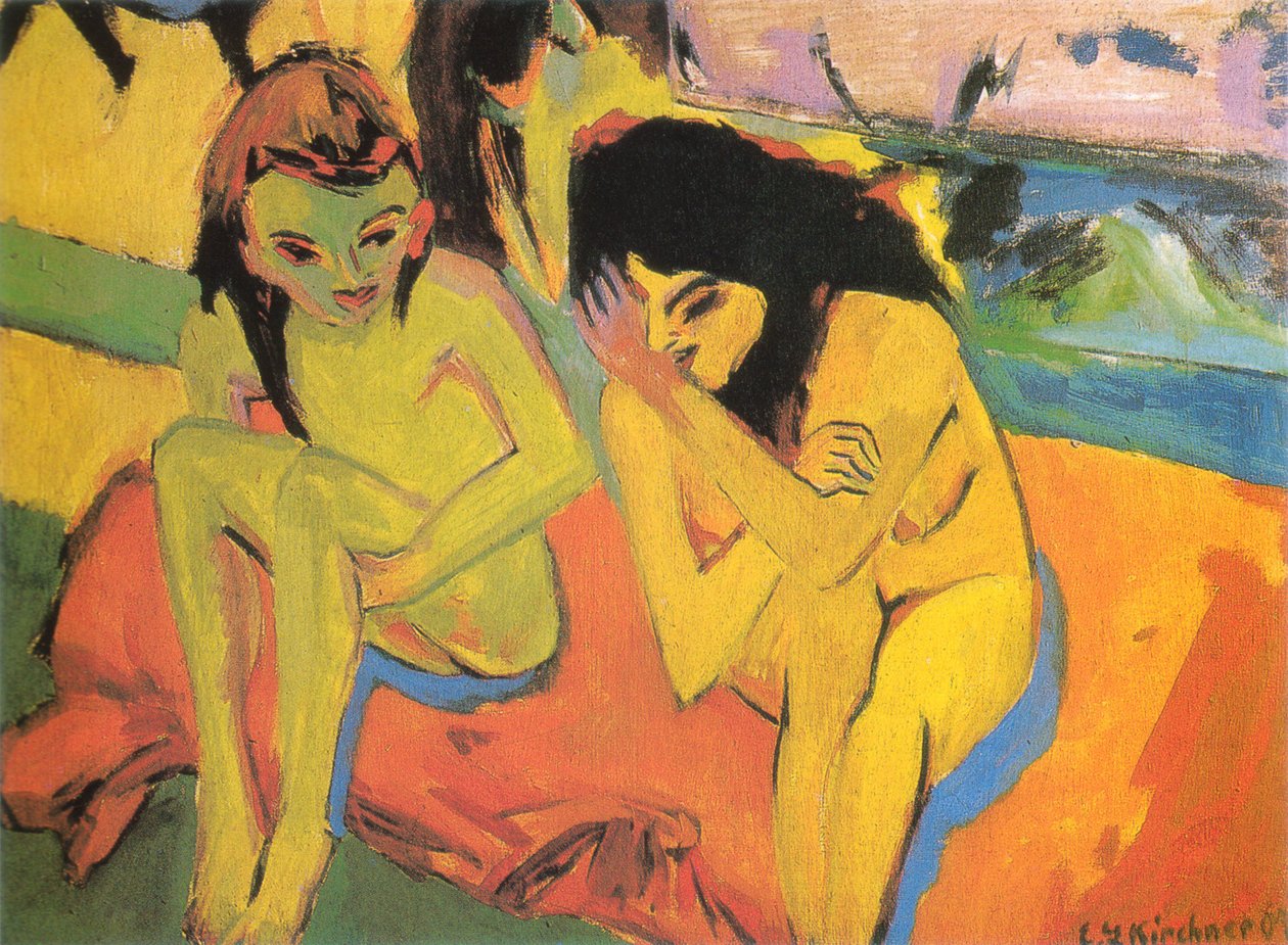 Duas meninas de Ernst Ludwig Kirchner