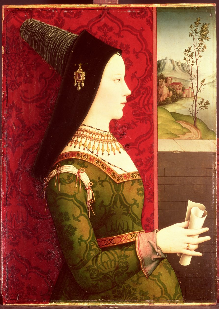 Maria de Borgonha (1457-82) filha de Carlos, o Negrito, Duque de Borgonha (1433-77), esposa do imperador Maximiliano I da Áustria (1459-1519) e mãe do rei Filipe I de Espanha (1478-1506) de Ernst Maler