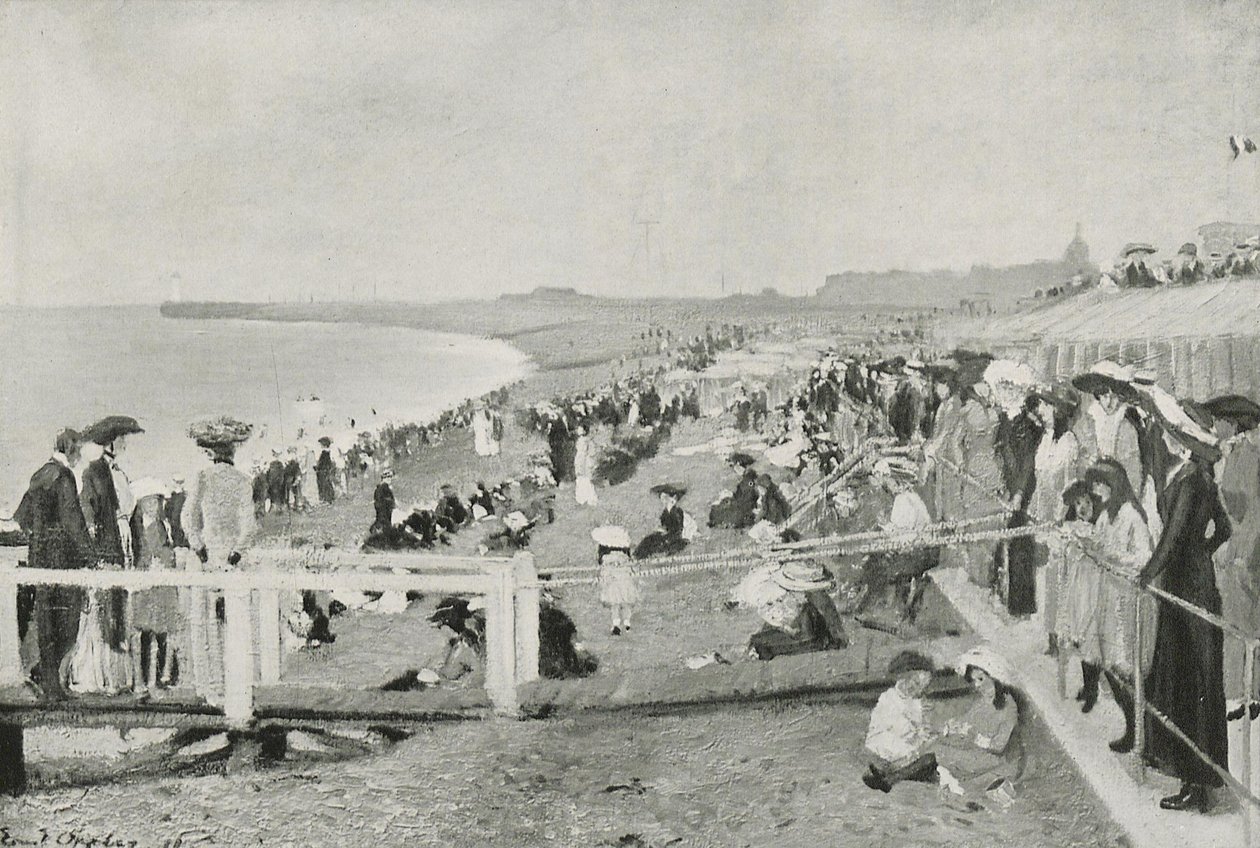 Vida de praia em Dieppe de Ernst Oppler