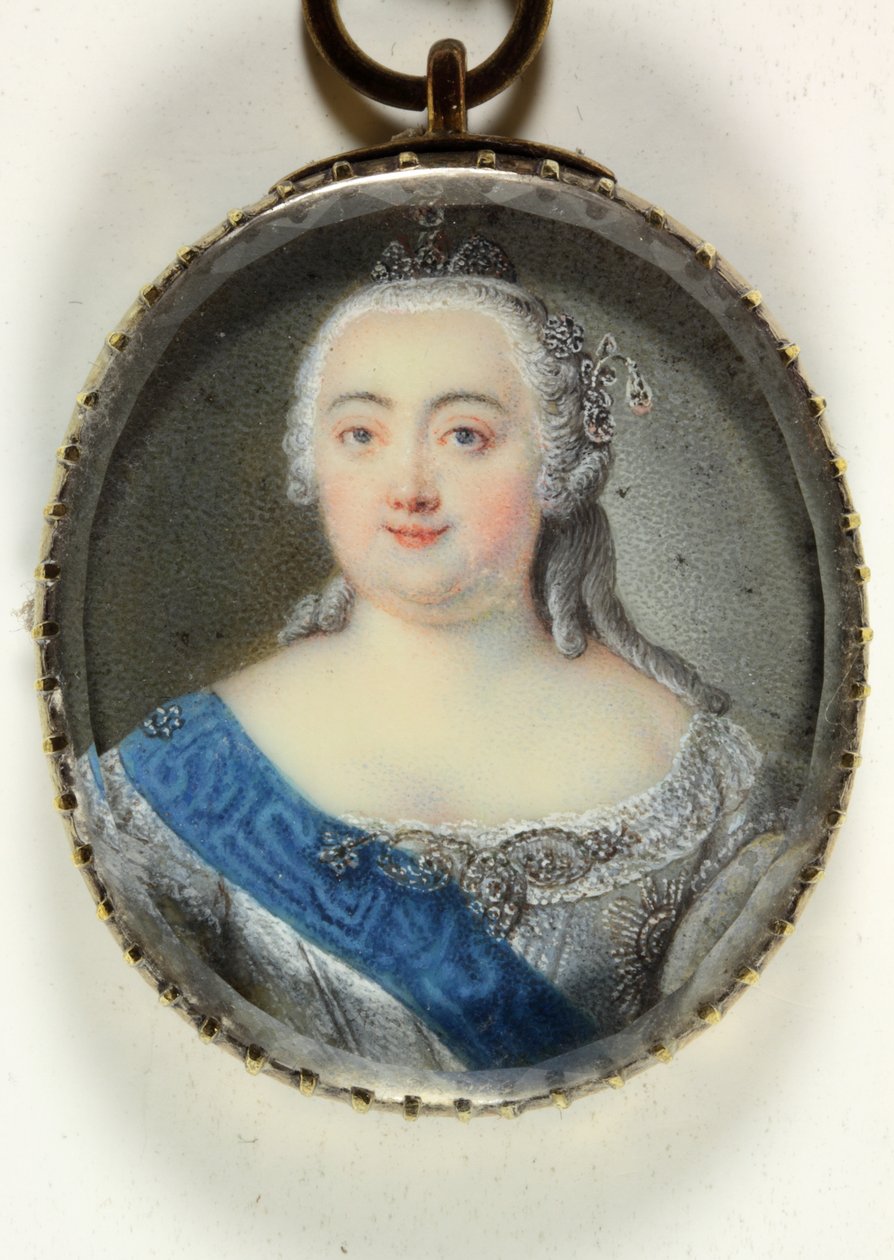 Elizabeth Petrovna, Imperatriz da Rússia (esmalte) de Ernst August Abel