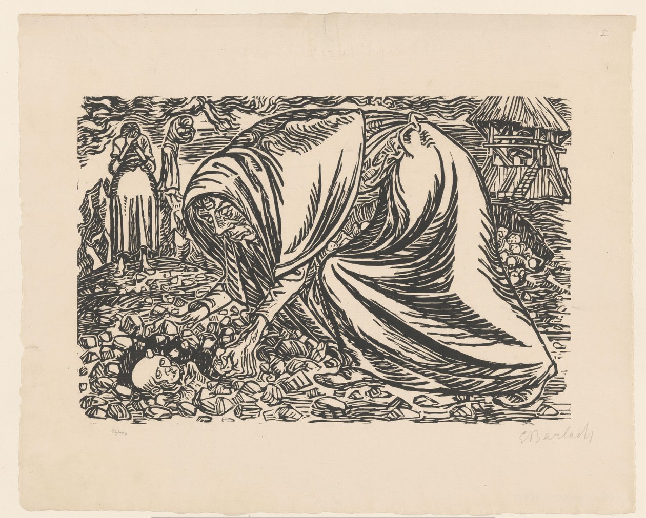 Criança morta é enterrada de Ernst Barlach (signed by artist)
