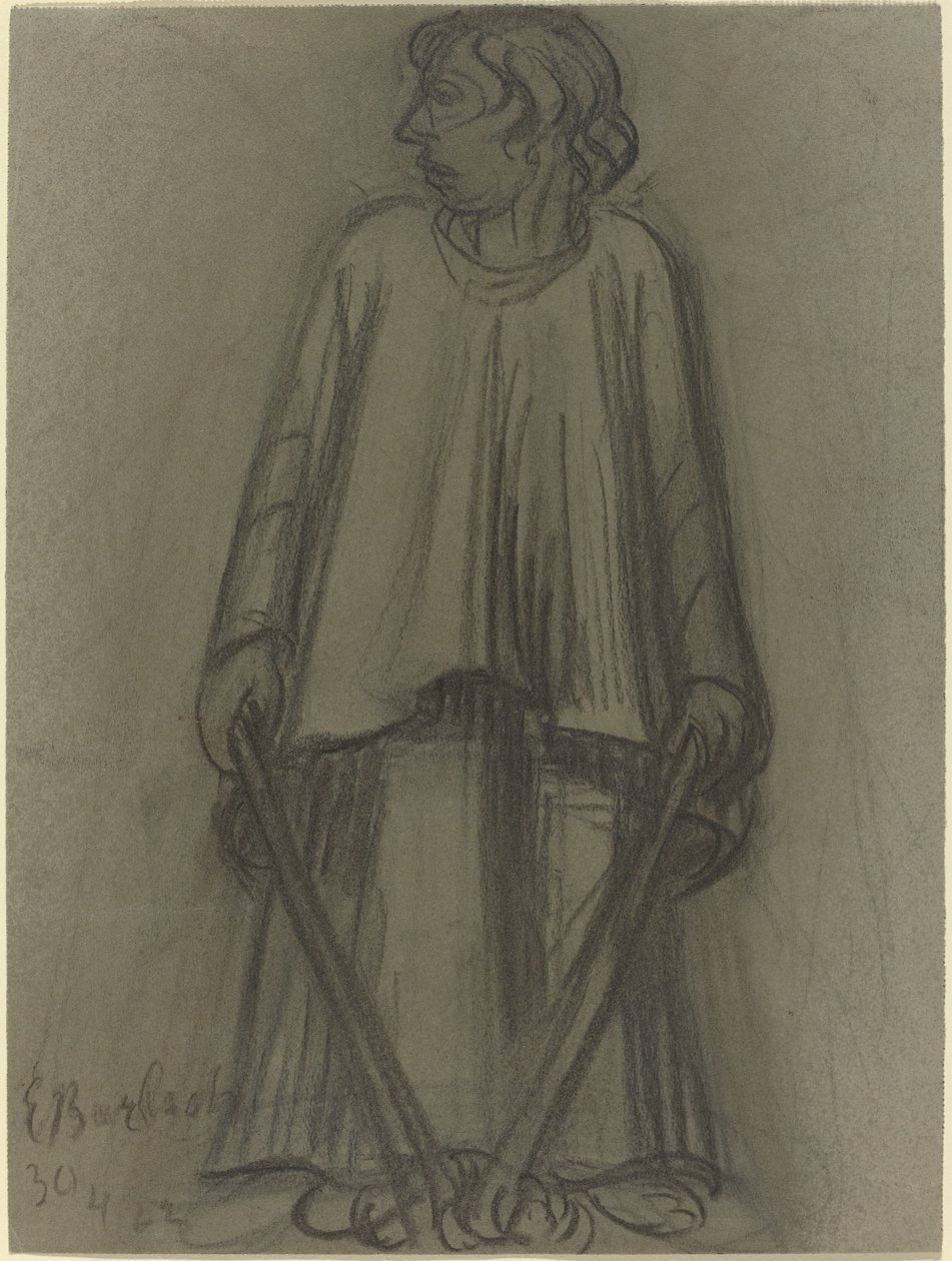 Figura em pé com tochas extintas, 1922. de Ernst Barlach