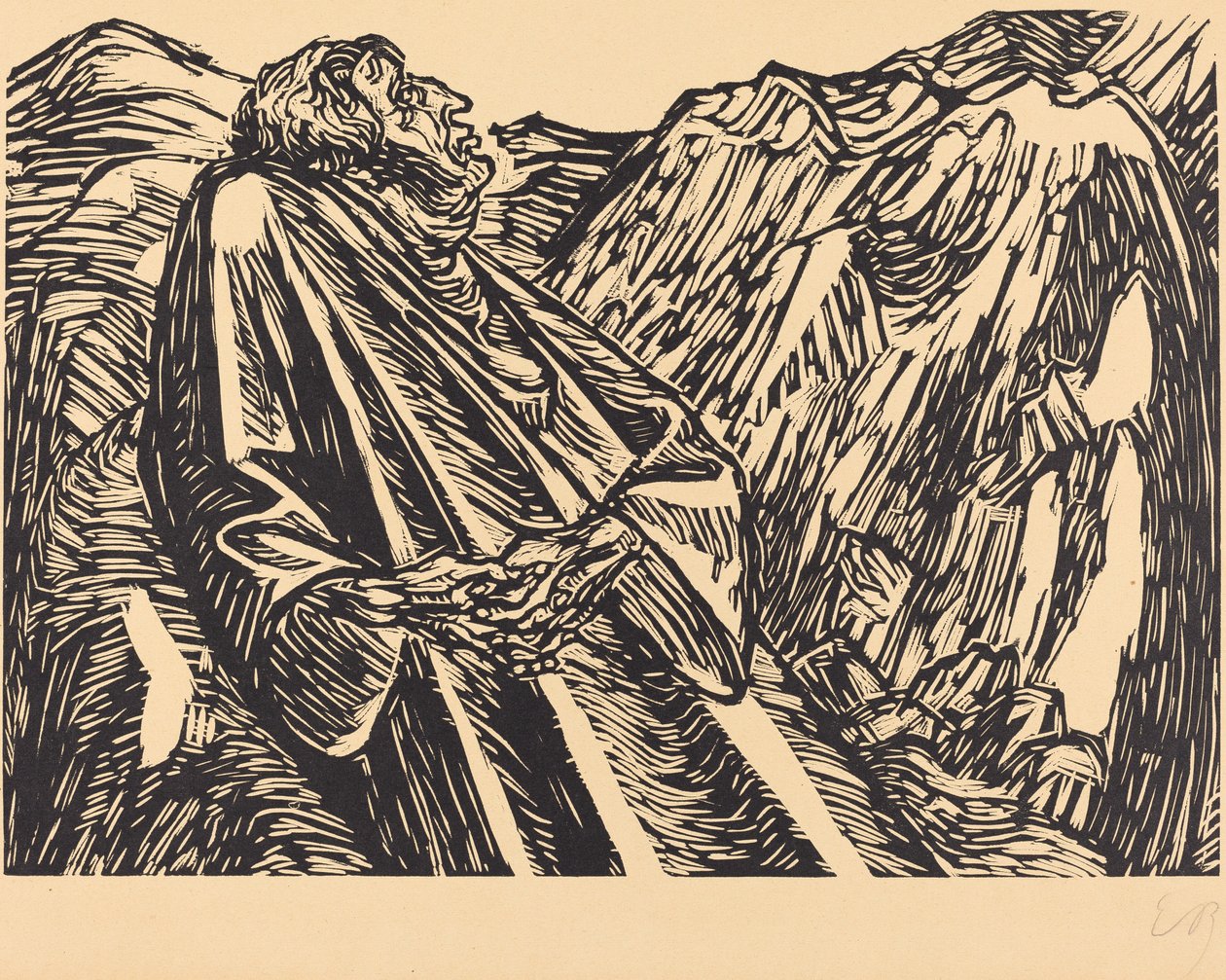 Os penhascos, 1920. de Ernst Barlach
