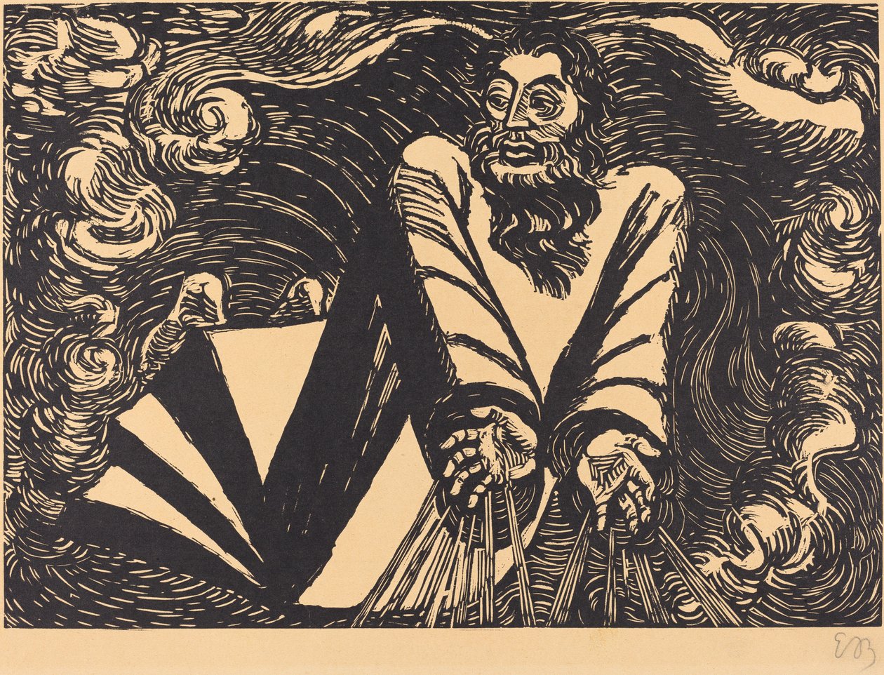 O primeiro dia, 1920. de Ernst Barlach