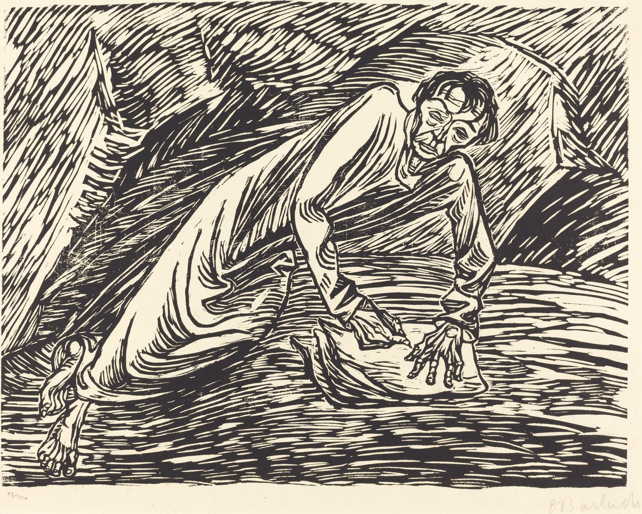 O Profeta Escritor (São João em Patmos) de Ernst Barlach