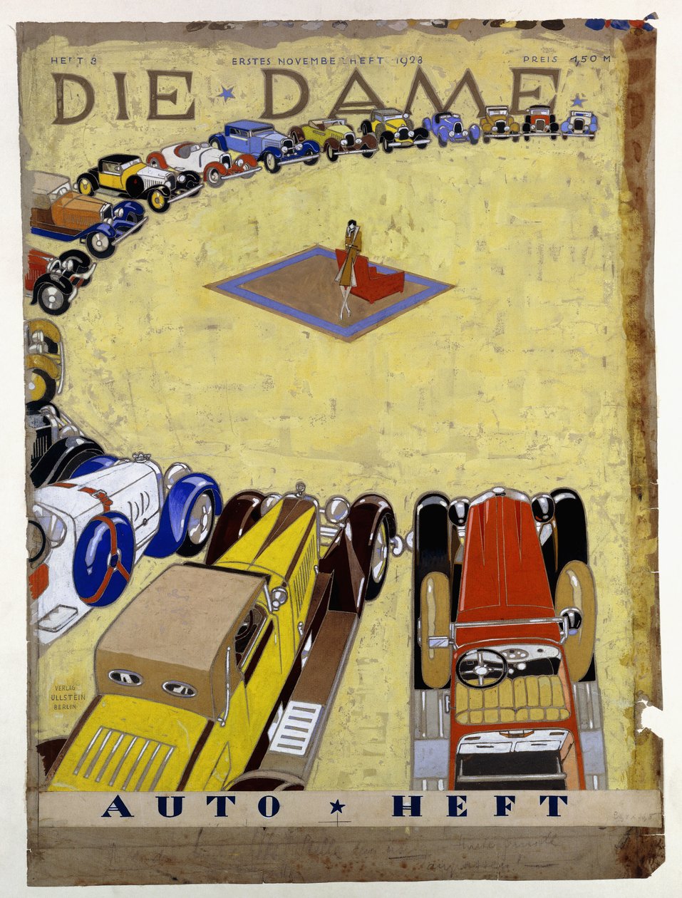 Design da capa para a revista &39;Die Dame Auto Issue First November Issue 1932&39; de Ernst Deutsch Dryden