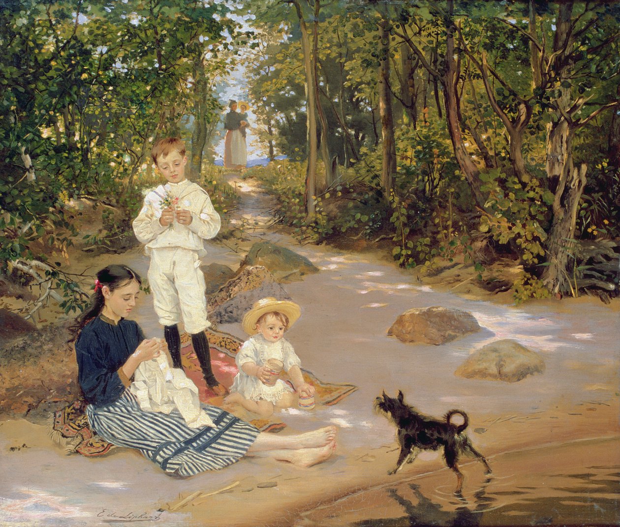 Família de artistas, década de 1880 de Ernst Friedrich von Liphardt