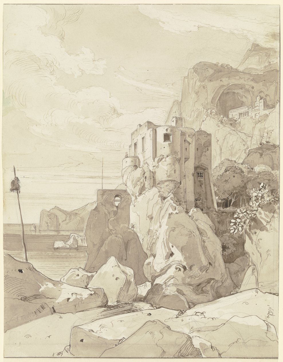 Amalfi, vista sobre uma torre de vigia em direção a S. Francesco de Ernst Fries