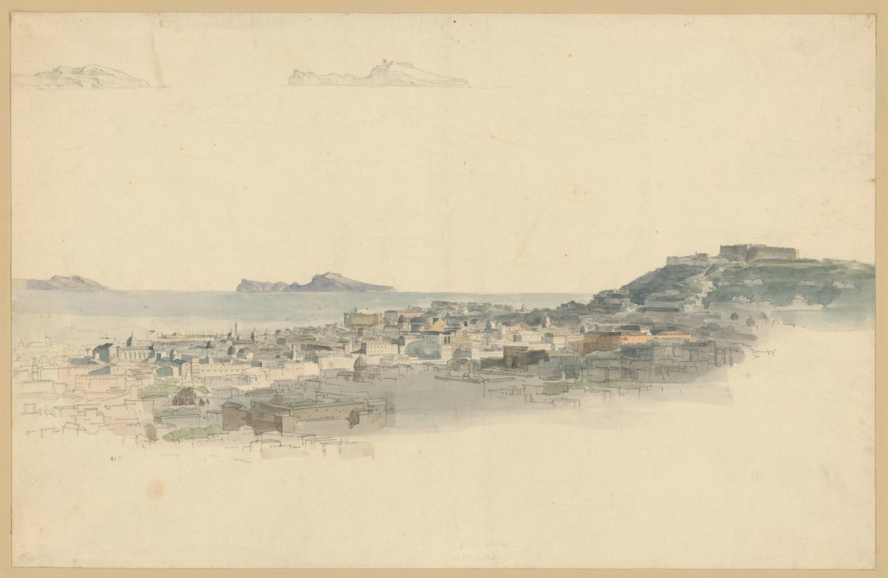 Vista sobre Nápoles e a ilha de Capri de Ernst Fries