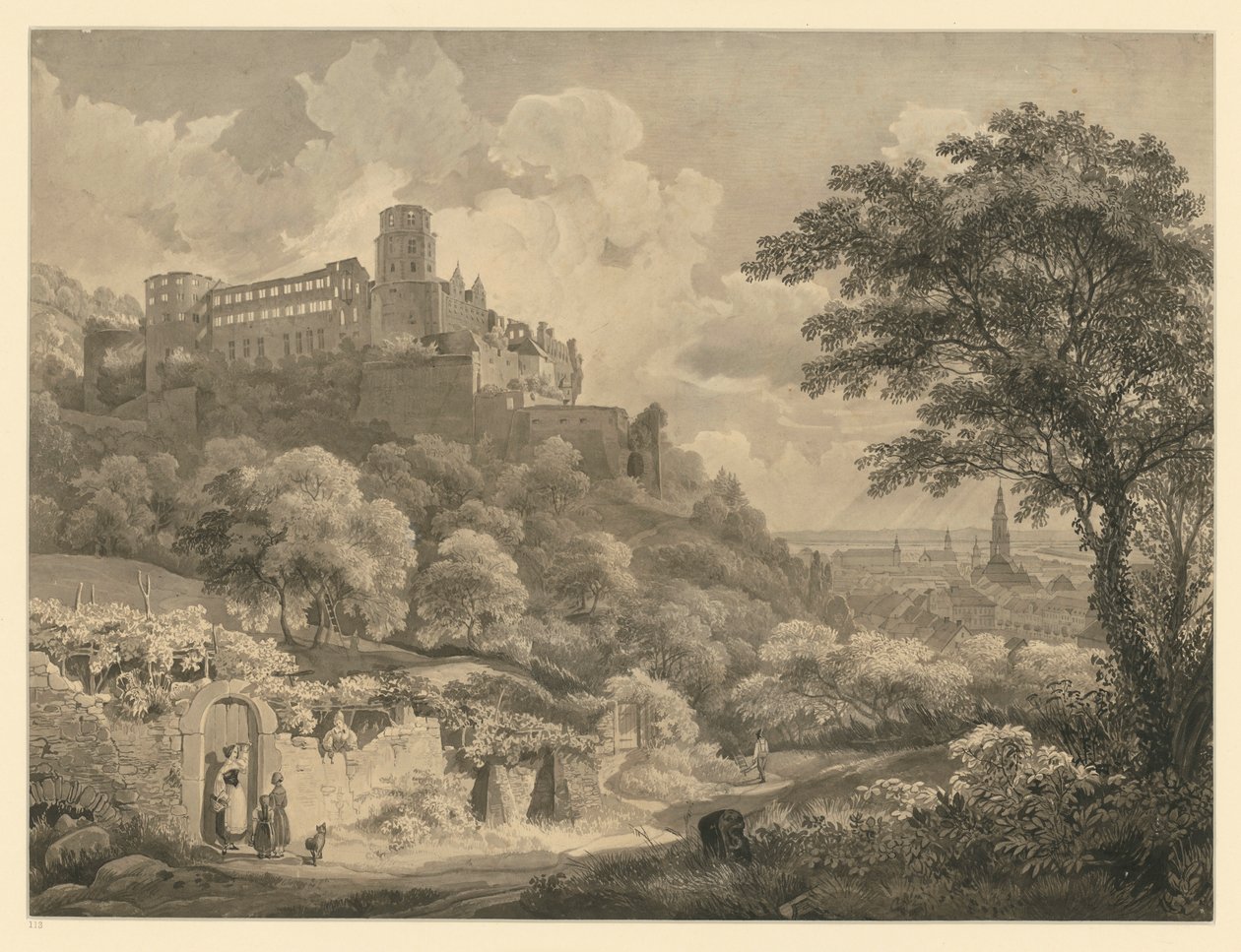 Heidelberg. Vista do castelo de Ernst Fries