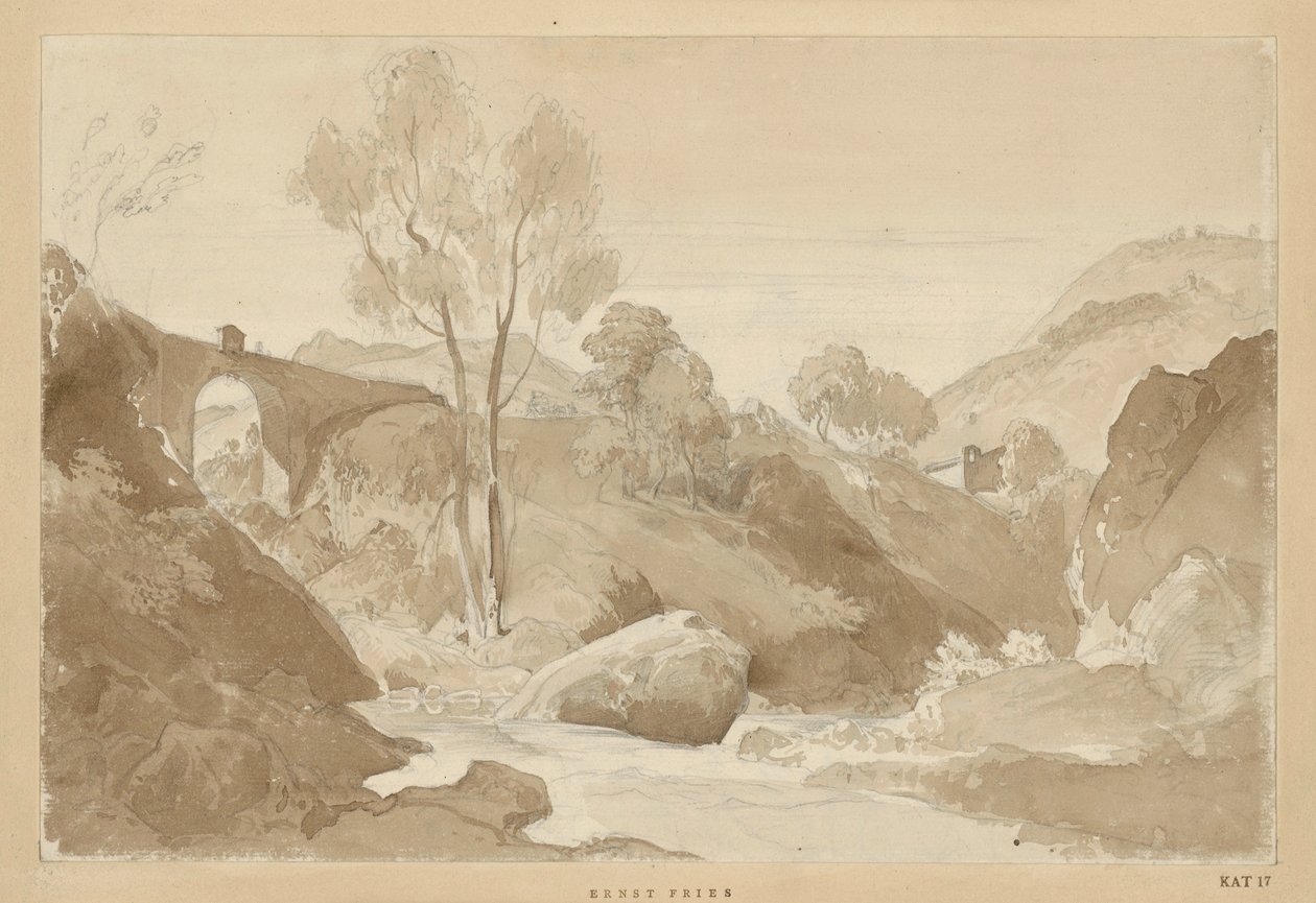 Paisagem perto de Civita Lavinia nos Montes Albanos de Ernst Fries