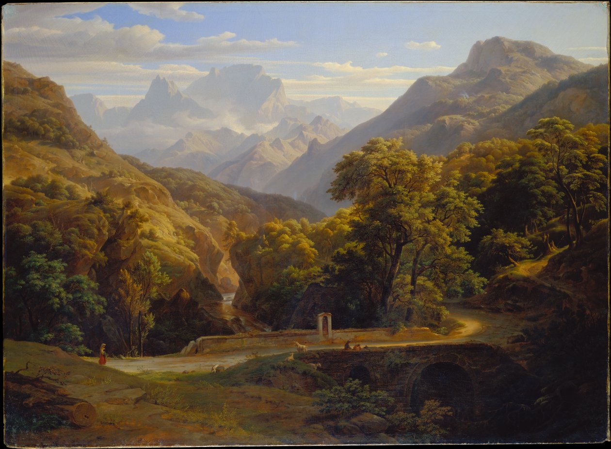 Paisagem montanhosa de Ernst Fries