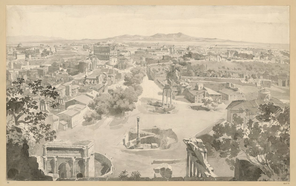 Vista geral do noroeste de Roma a partir da Torre do Capitólio de Ernst Fries