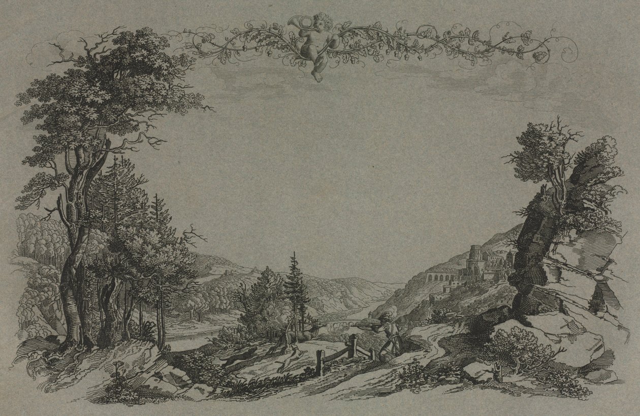 Seis vistas do Castelo de Heidelberg de Ernst Fries