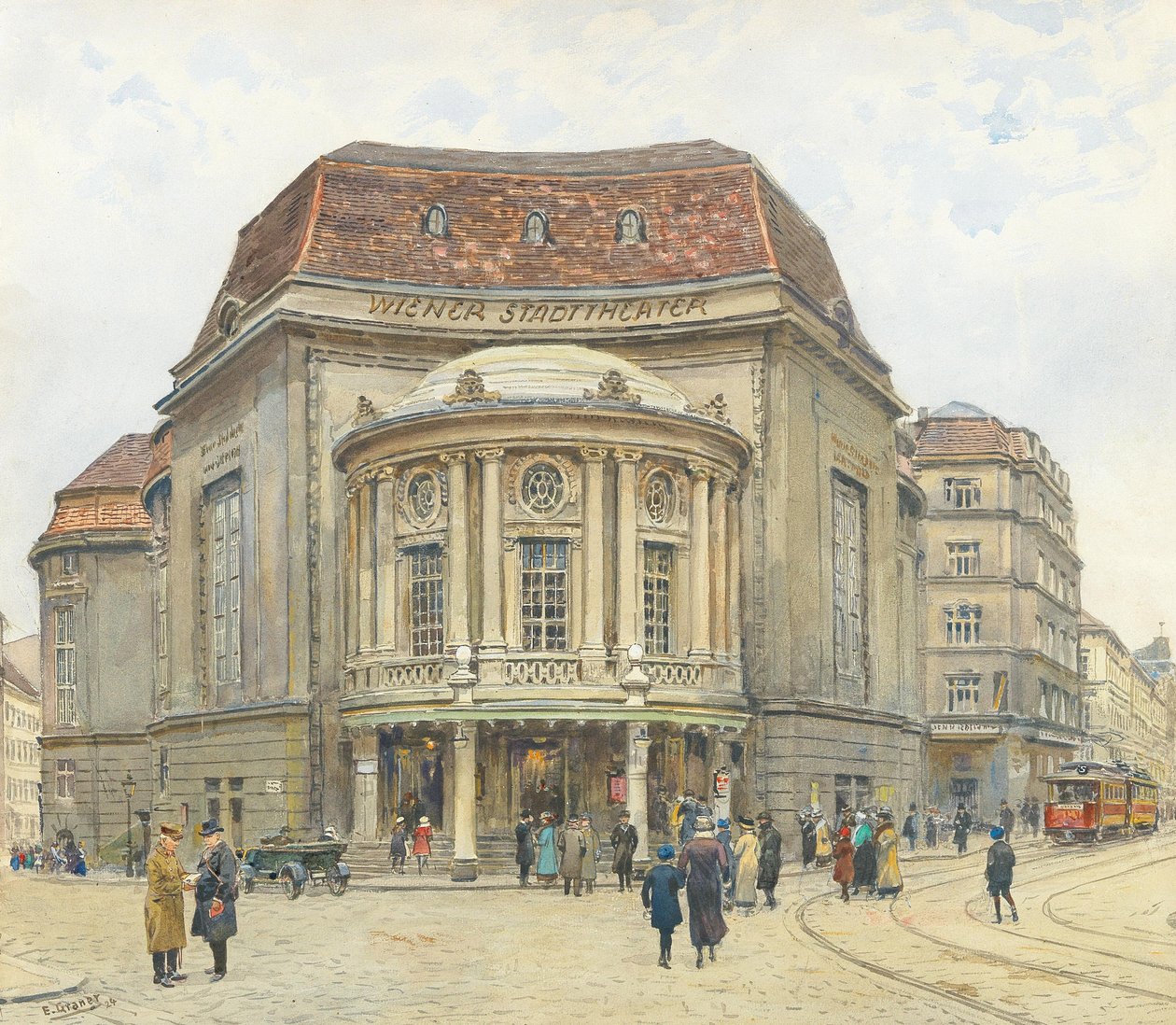 O Teatro da Cidade de Viena, 1924. de Ernst Graner