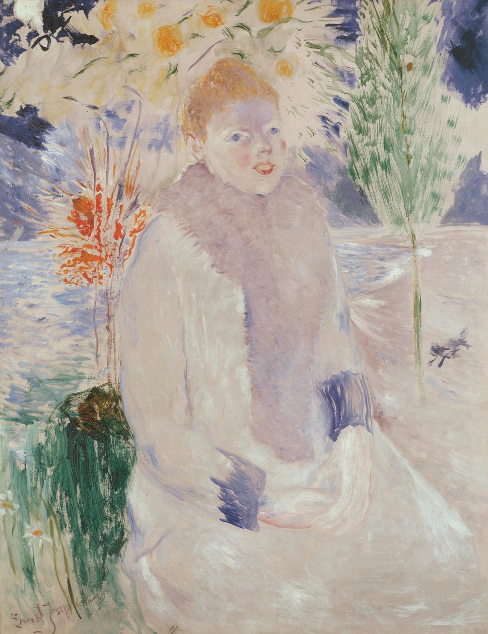 Retrato de uma senhora, c.1890-1900 de Ernst Josephson