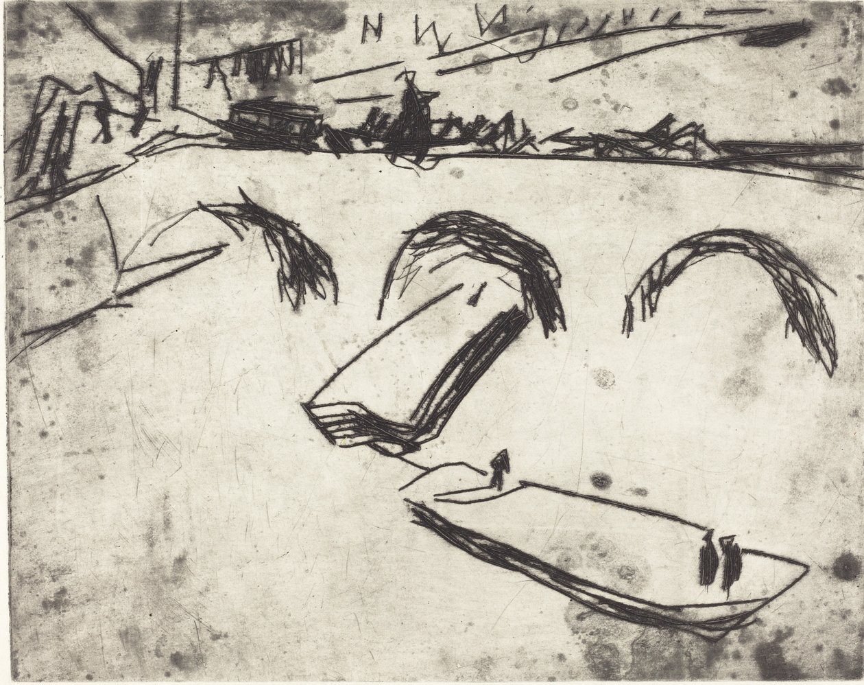 Ponte em Crown Prince Embankment Brucke am Kronprinzen Ufer, 1909. de Ernst Ludwig Kirchner