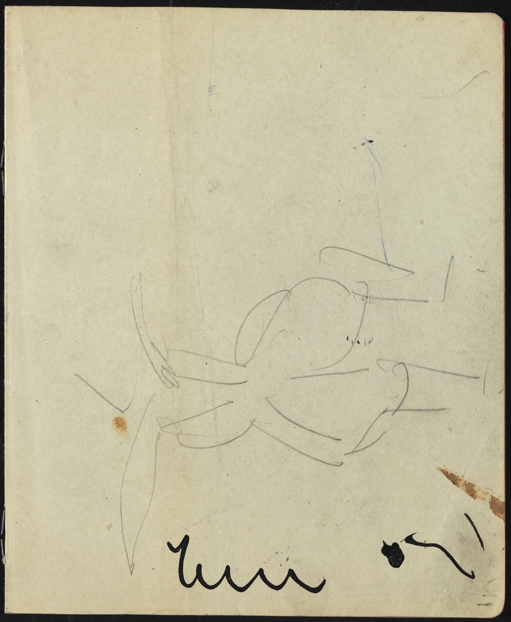 Página de Dançarinos e Artistas de um Sketchbook, c. 1911. de Ernst Ludwig Kirchner