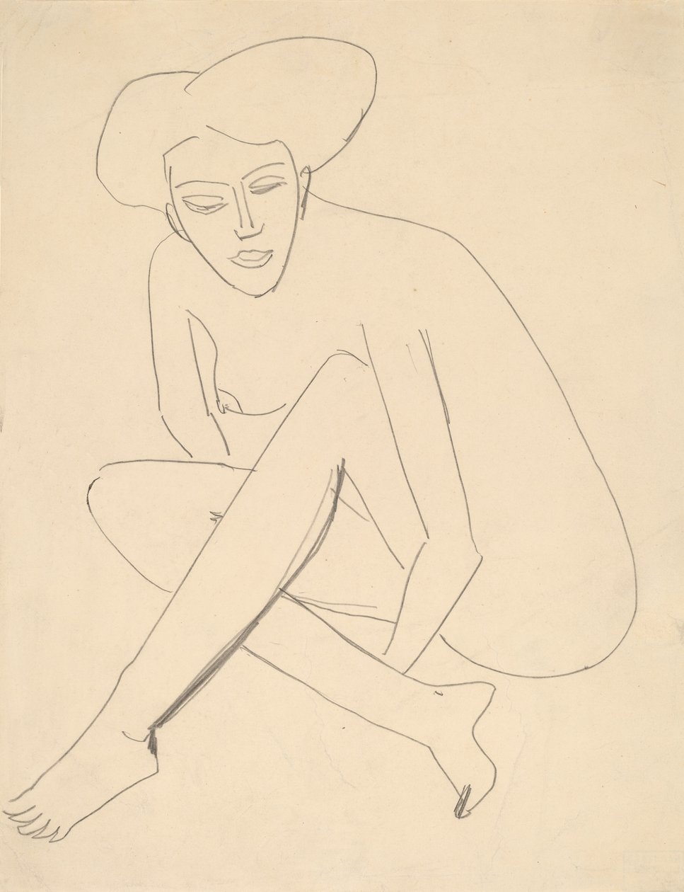 Dodô Sentado, 1910. de Ernst Ludwig Kirchner