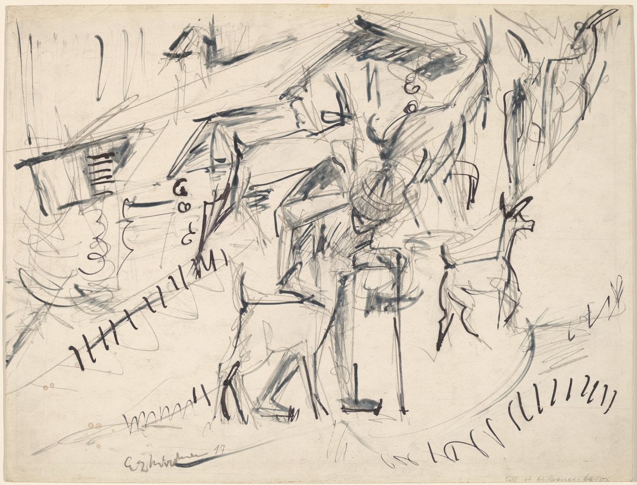 Pastor de cabras, 1917. de Ernst Ludwig Kirchner