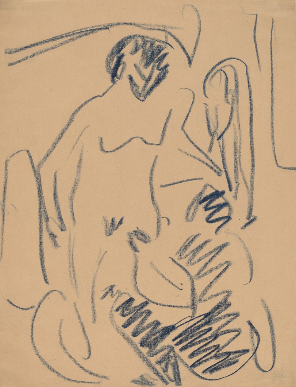 Nu na praia, 1910. de Ernst Ludwig Kirchner