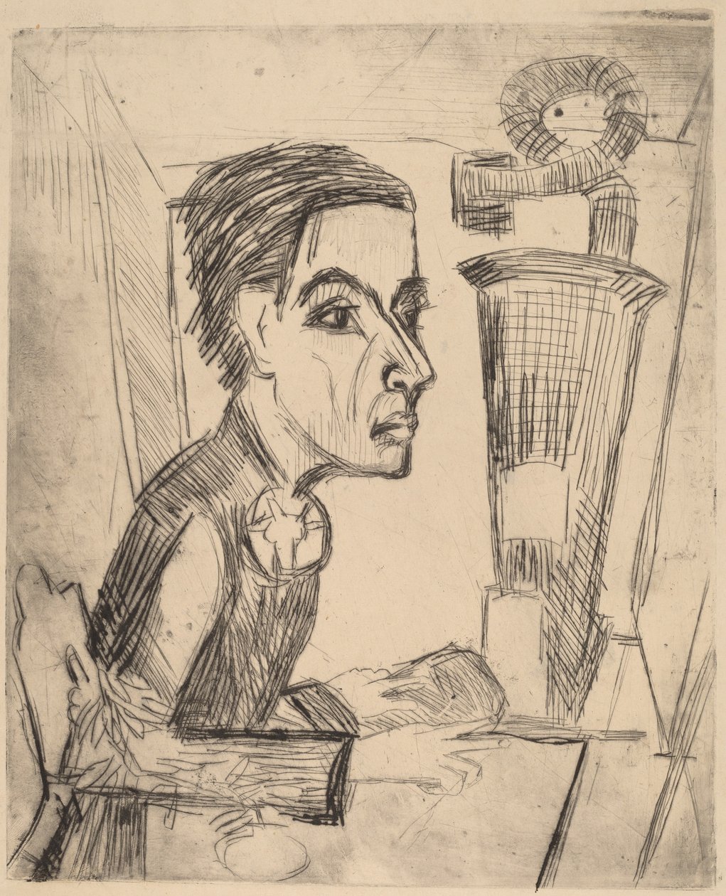 O Pintor, 1923. de Ernst Ludwig Kirchner