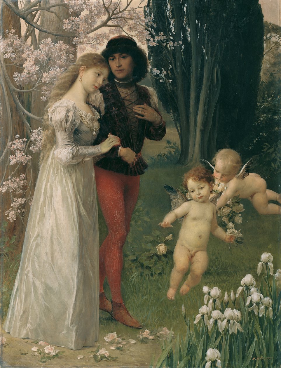 Francesca de Rimini e Paolo de Ernst Klimt