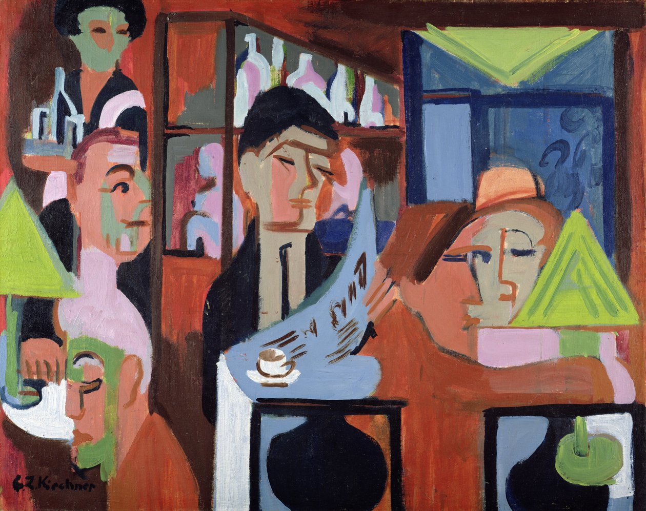 Um café em Davos de Ernst Ludwig Kirchner