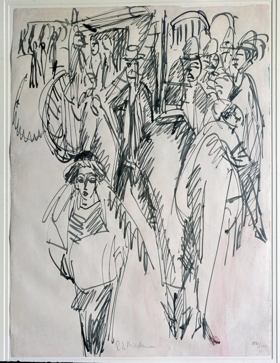 Uma rua em Berlim, Alemanha (Sorteio de Ernst Ludwig Kirchner