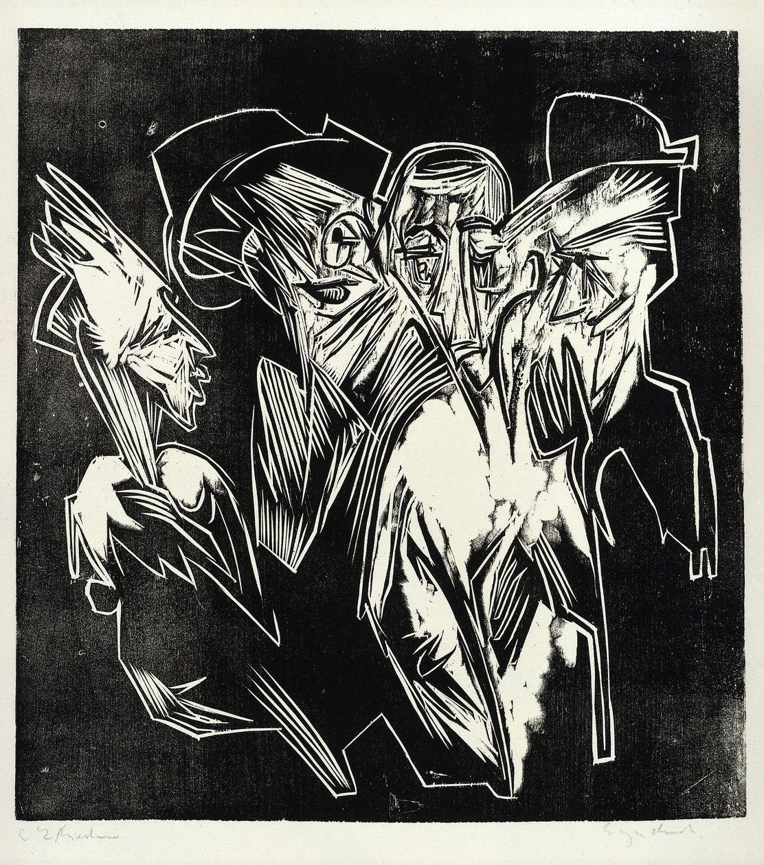 Absalão e os seus conselheiros de Ernst Ludwig Kirchner