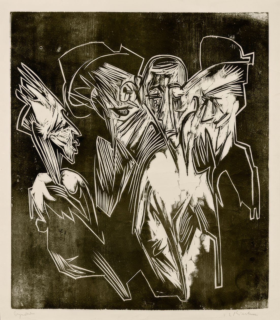 Absalão e seus conselheiros de Ernst Ludwig Kirchner