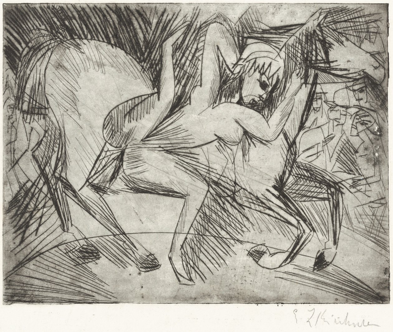 Acrobata a Cavalo (Voltigeuse a cavalo) de Ernst Ludwig Kirchner