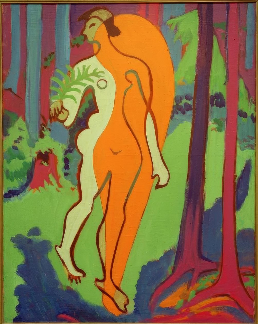Aja em laranja e amarelo de Ernst Ludwig Kirchner