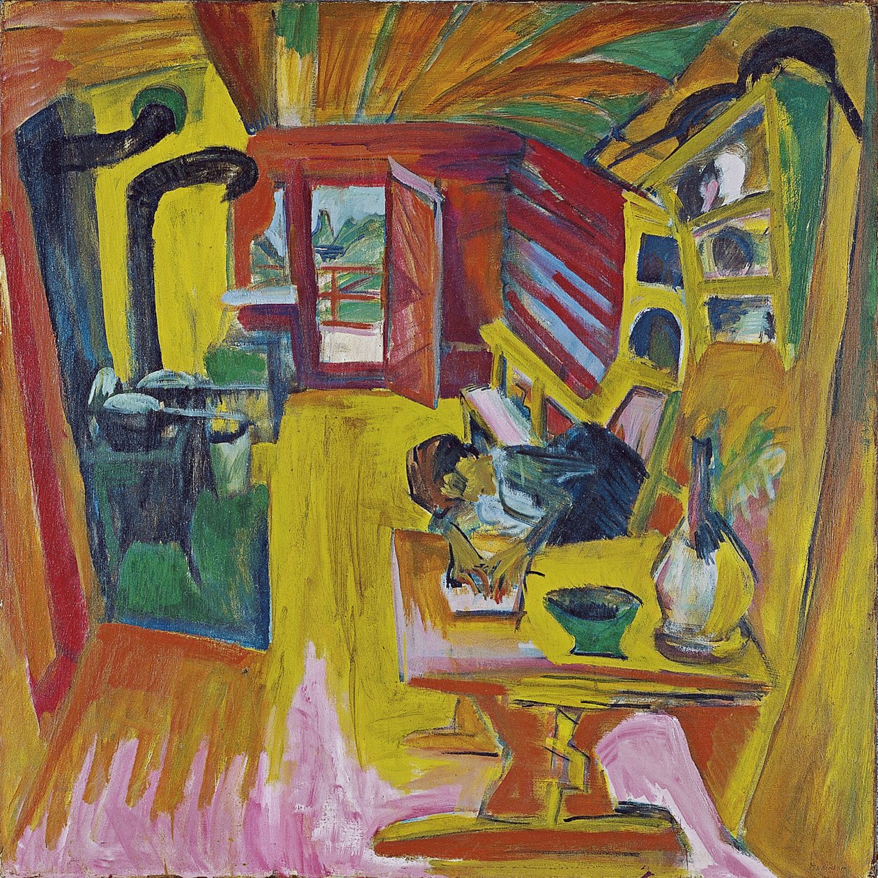 Cozinha Alpina, 1918 de Ernst Ludwig Kirchner