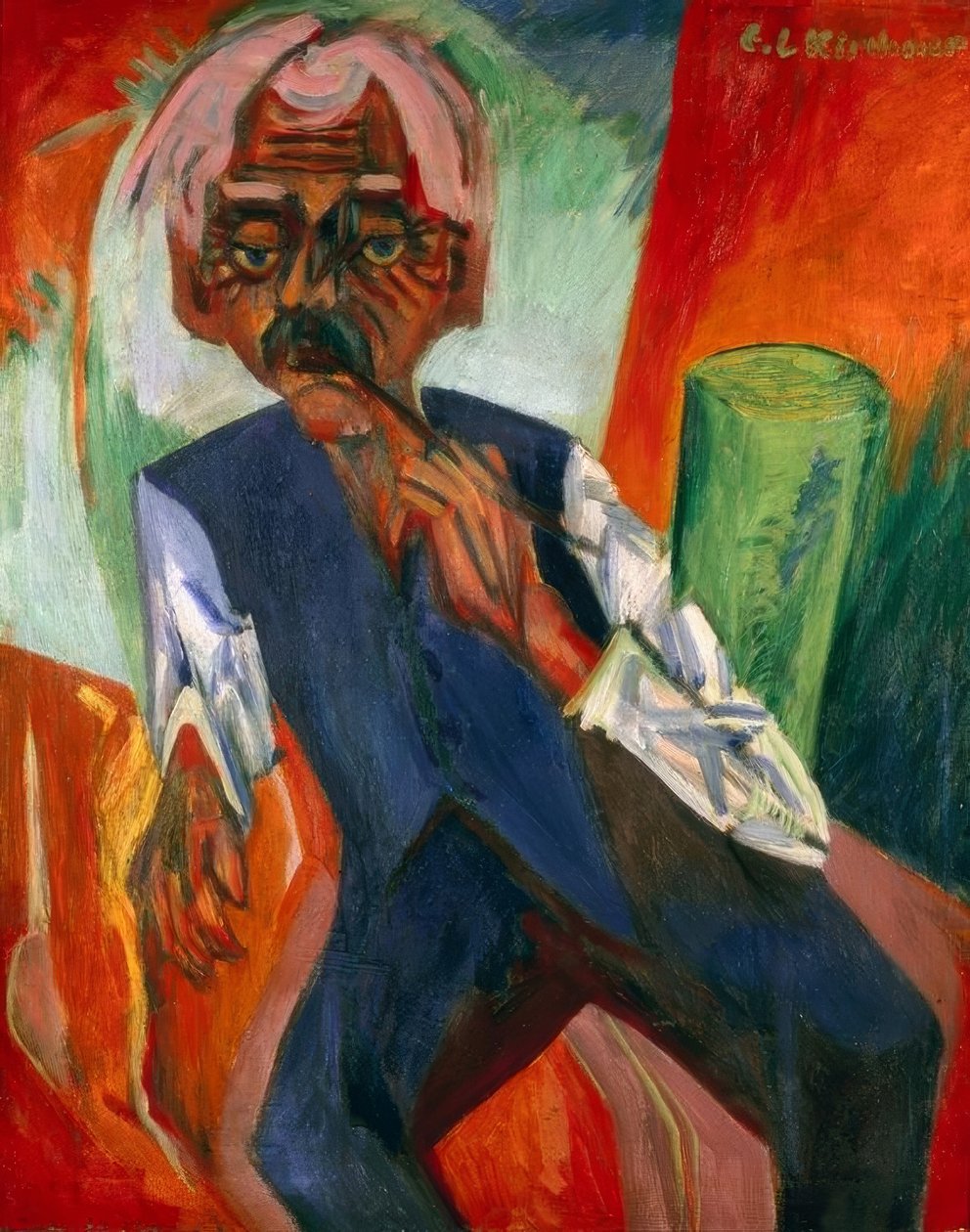 Velho fazendeiro de Ernst Ludwig Kirchner